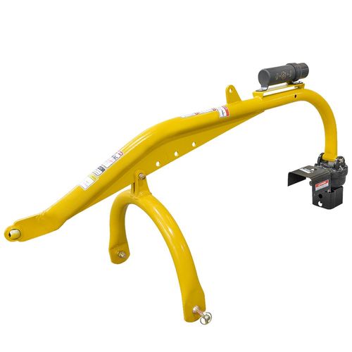 Medium-Duty 3-Point Post Hole Digger for Cat 1 & 2 Tractors, Yellow