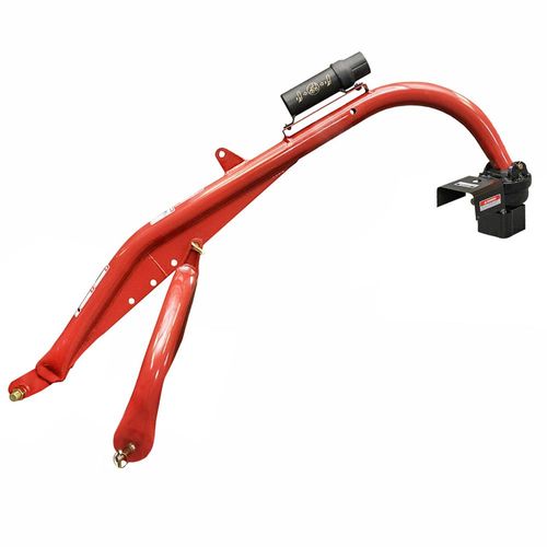 Heavy-Duty 3-Point Post Hole Digger for Cat 1 & 2 Tractors, Red