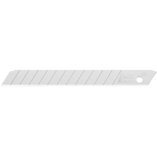 Olfa 9282 AB-50S 9mm Stainless Steel Snap-Off Blade, 50-Pack