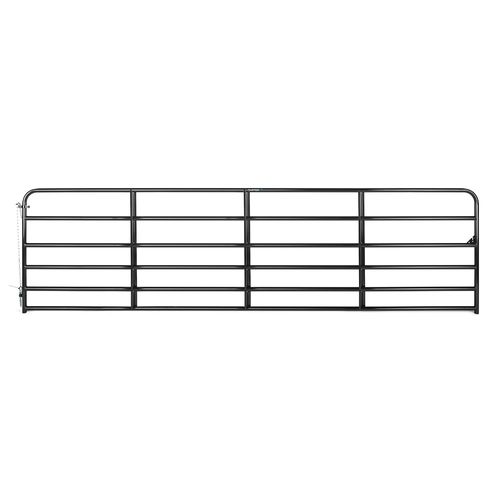 Tarter 6-Bar Tube Gate, 16 ft. Long Black