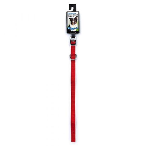 1/2" x 14" Nylon Collar, Red