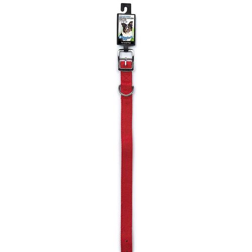 1" x 22" Double Nylon Collar, Red