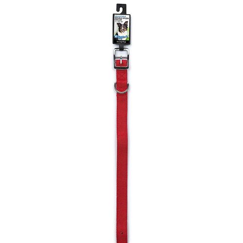 1" x 28" Double Nylon Collar, Red