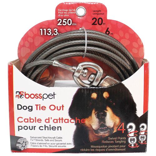 Boss Pets XXX-Large Tie-Out, 20'