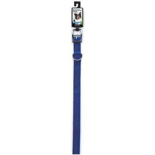 1" x 22" Double Nylon Collar, Blue
