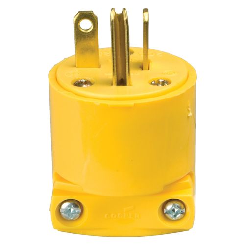 Eaton 20A Arrow Hart Straight Blade Plug - Yellow