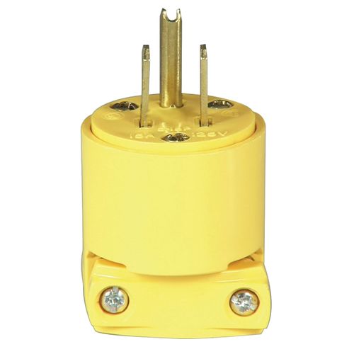 Eaton 15A Arrow Hart Straight Blade Plug - Yellow