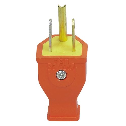 Eaton 15A Arrow Hart Straight Blade Plug - Orange