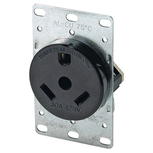 Eaton 30A Flush Power Device Receptacle - Brown