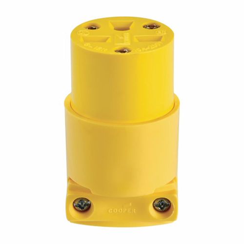 Eaton 15A Arrow Hart Straight Blade Connector - Yellow