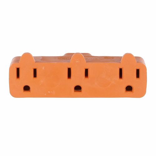 Eaton 15A Three Outlet Cube Tap - Orange