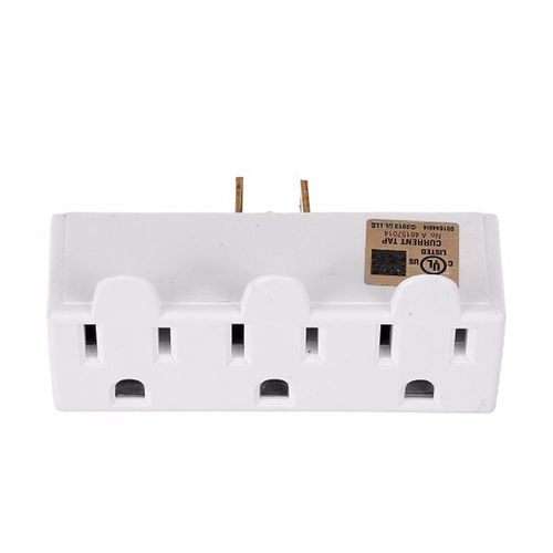 Eaton 3-Outlet Tap, 15A, 125V, White