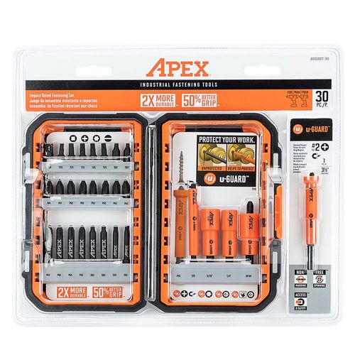 APEX Multi-Tool Industrial 30-Piece u-Guard Fastening Set