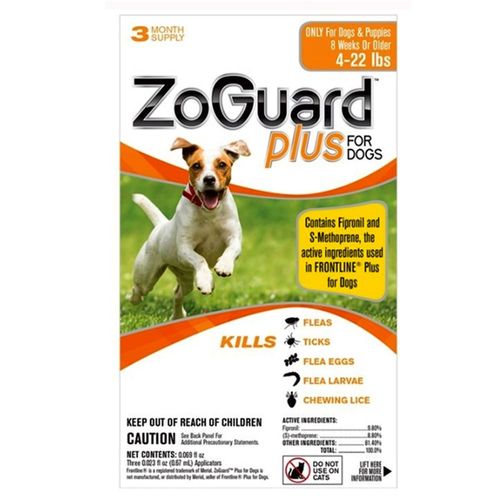 ZoGuard Plus for Dogs 4-22 lbs. (3 pack)
