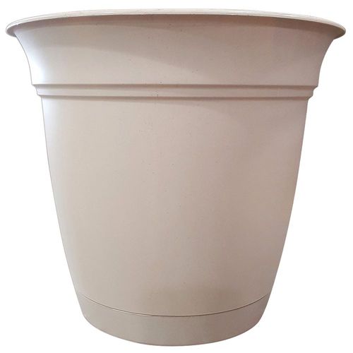 The HC Companies 12" Planter & Attached Saucer - Sandstone