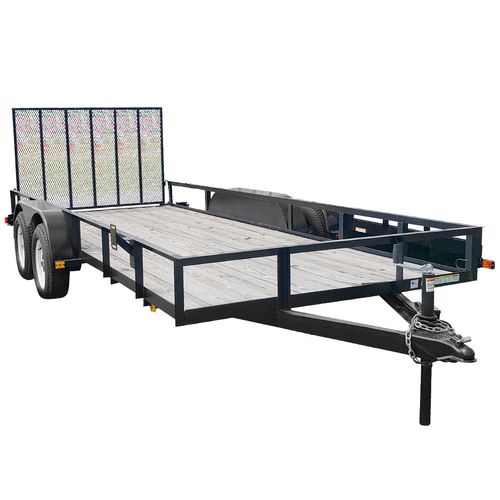 Tandem Axle 6' 4" x 16' Utility Trailer w/ Wood Floor