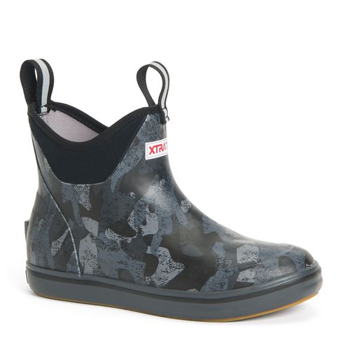 XTRATUF 6" Women's Ankle Deck Boot, Black Camo, 8
