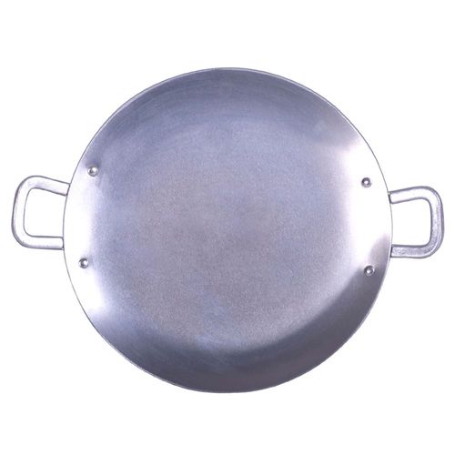 Alsasa 15" Aluminum Comal Skillet with Cast Aluminum Handles