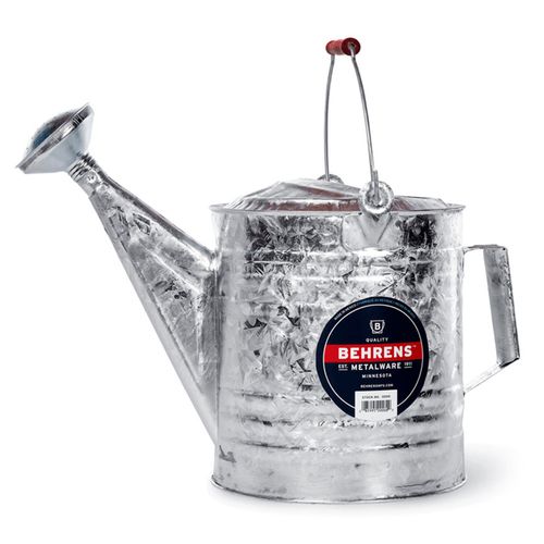Behrens 2.5 Gallon Hot Dipped Steel Watering Can w/ Red Wooden Handle