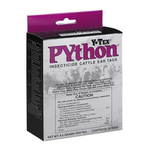 Y-Tex PYthon Insecticide Cattle Ear Tags (20 count)