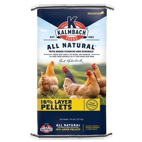 Kalmbach 16% All Natural Layer Pellets 50 lb.