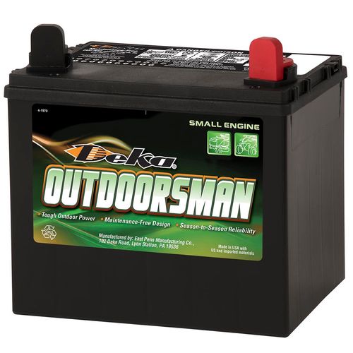 Deka Lawn Mower Battery, Right Positive, 12 Volt, 350 CCA