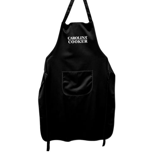 Carolina Cooker Black Cotton Twill Apron with Pocket
