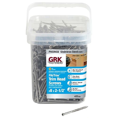Screw FIN/Trim™ #8 Coarse Thread 2-1/2 in. 305SS (420 Qty.)