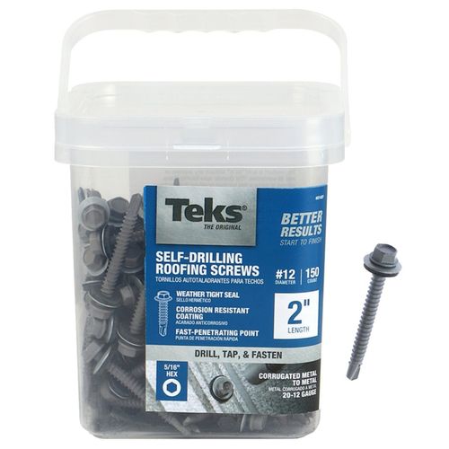 Screw Self-Drilling Roofing #12 5/16 Hex 2 in. (150 Qty.)