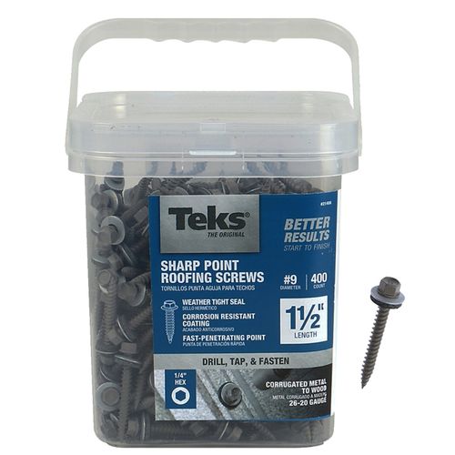 Screw Roof Sharp Point #9 1-1/2 in. (400 Pack)