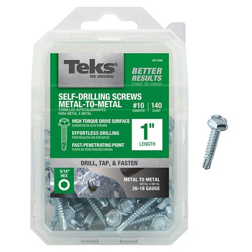 Screw Self-Drilling Metal-To-Metal 5/16 in. Hex 1 in. (140 Qty.)