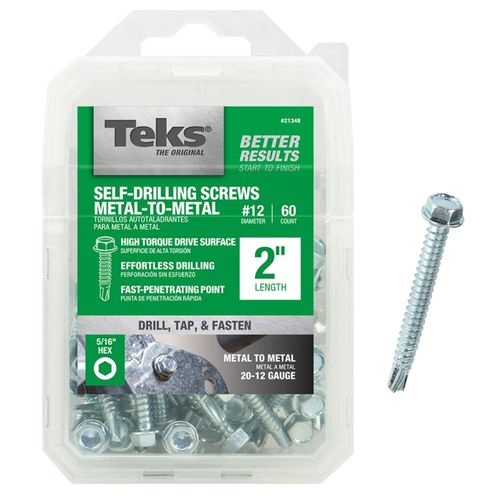 Screw Self-Drilling Metal-To-Metal 5/16 in. Hex 2 in. (60 Qty.)