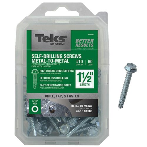 Screw Self-Drilling Metal-To-Metal 5/16 in. Hex 1/2 in. (90 Qty.)