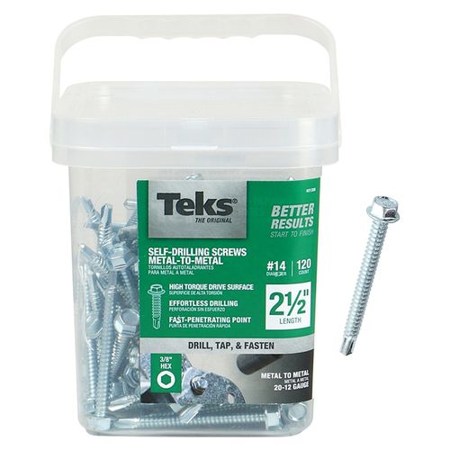 Screw Self-Drilling Metal-To-Metal 3/8 in. Hex 2-1/2 in. (120 Qty.)