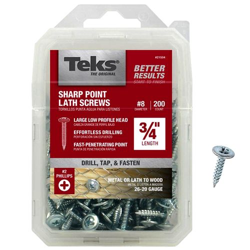 Screw Sharp Lath Point #8 3/4 in. (200 Qty.)