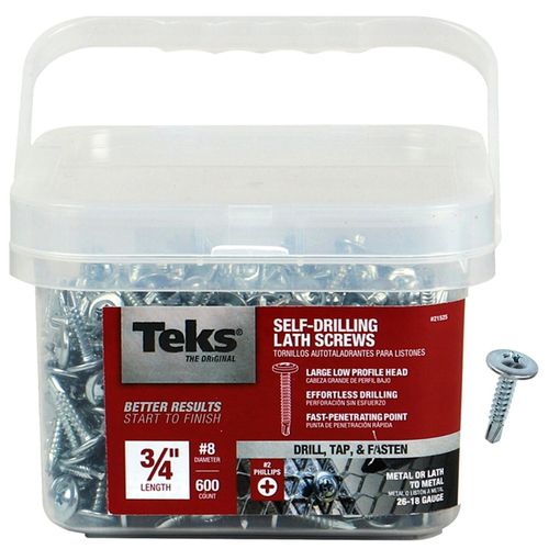 Screw Self-Drilling Lath #2 Phillips 3/4 in. #8 Thread (600 Qty.)