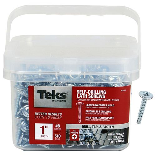 Screw Self-Drilling Lath #2 Phillips 1 in. #8 Thread (510 Qty.)