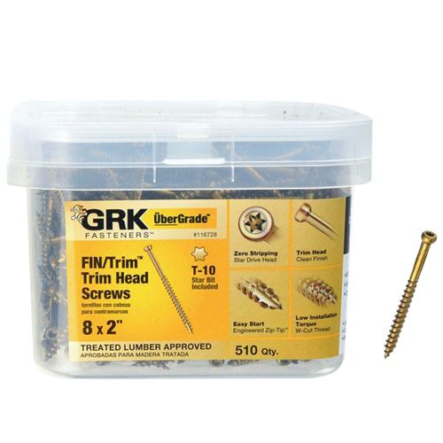 FIN/Trim Head Screws #8 x 2 in. 510 Qty.
