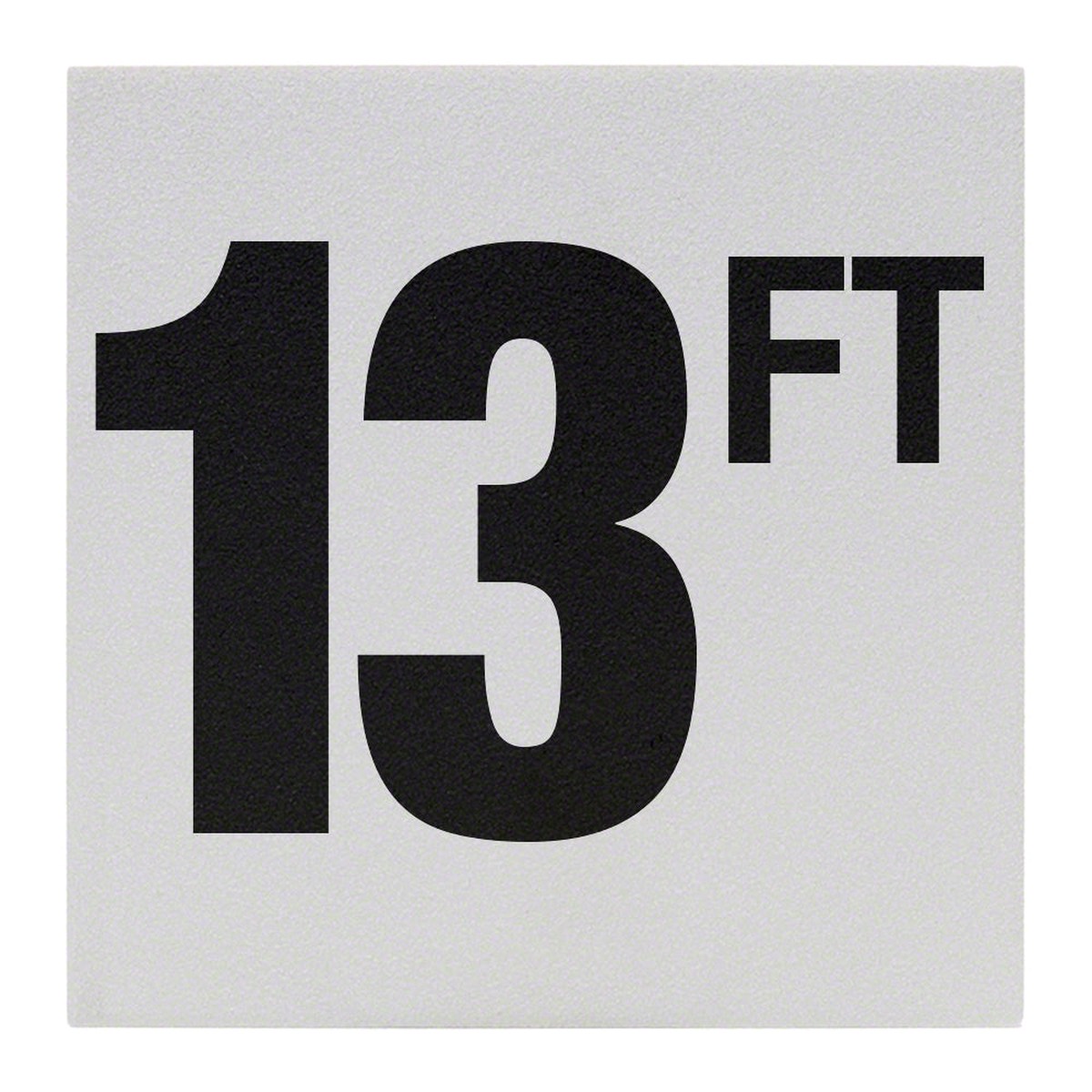 13 FT Ceramic Skid Resistant Tile Depth Marker 6 Inch x 6 Inch with 4 Inch Lettering