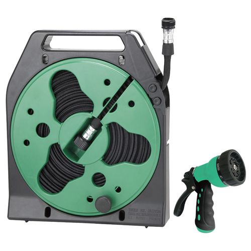 50 Ft. Flat Garden Hose Kit with Winding Case YP1121