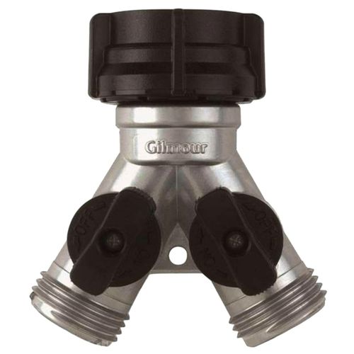 Zinc Y-Connector with Shut-Off 800154-1001
