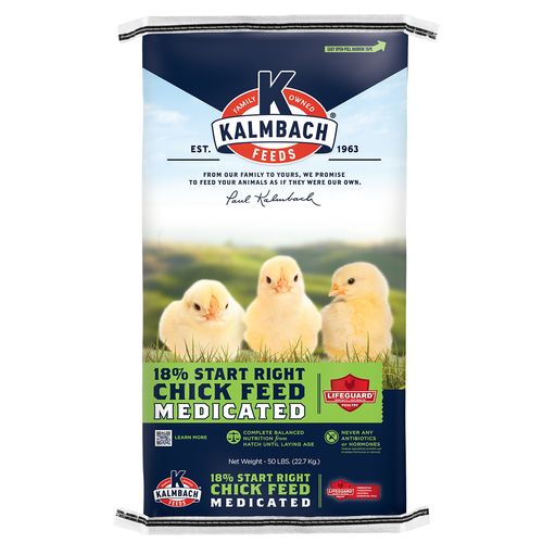 Kalbach 18% Start Right Chick Feed (Medicated)50 lb
