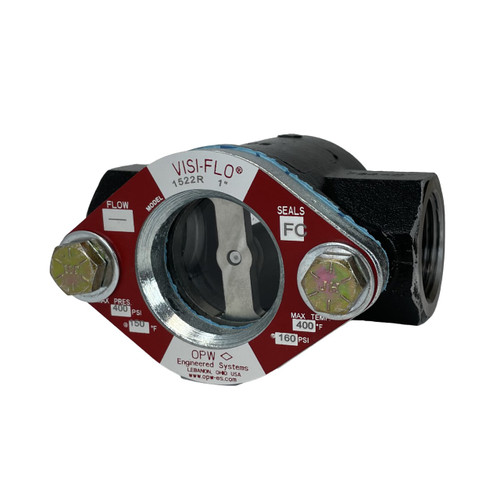 OPW VISI-FLO 1400 8 in. ANSI 150 lb. Flange Carbon Steel Sight Flow Indicator w/ Neoprene Seal - Bi-Directional Flapper