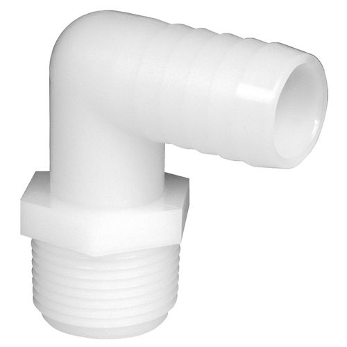 Nylon Hose Barb Elbow, 1-1/2 In. NPT x 1-1/2 In. HB