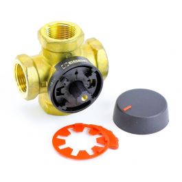 Danfoss 193B-1532 3/4" 4-Way DZR Brass Rotary Valve 7.3CV