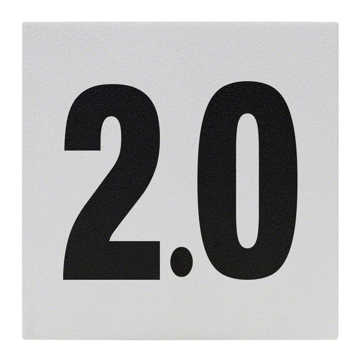 2.0 Ceramic Skid Resistant Tile Depth Marker 6 Inch x 6 Inch with 4 Inch Lettering