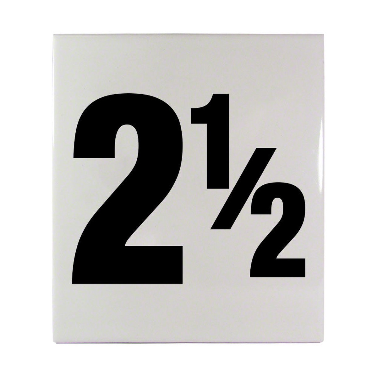 2 1/2 Ceramic Smooth Tile Depth Marker 6 Inch x 6 Inch with 4 Inch Lettering