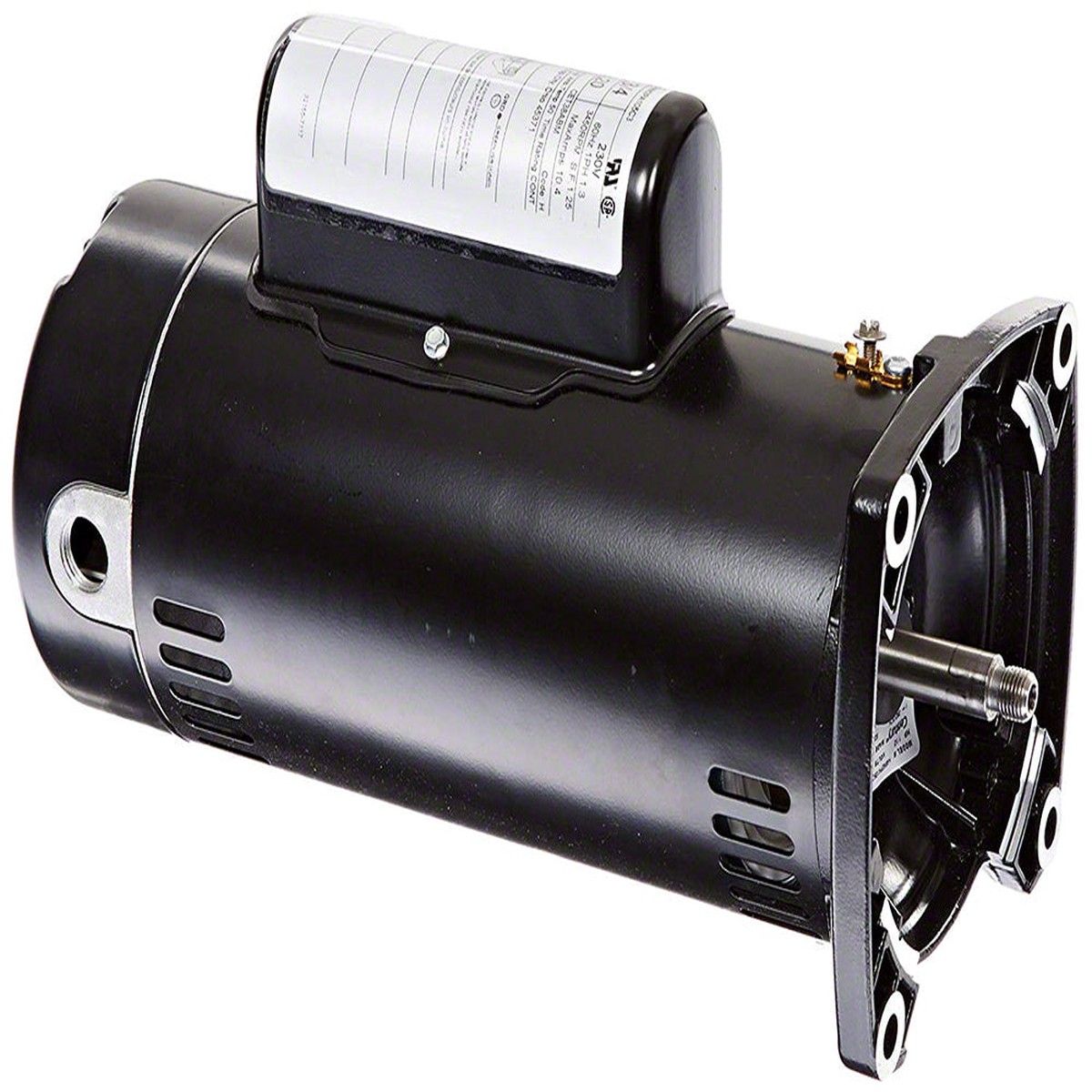 2-1/2 HP Pump Motor Square Flange - 1-Speed 1-Phase 230 Volts - Energy Efficient Up-Rated