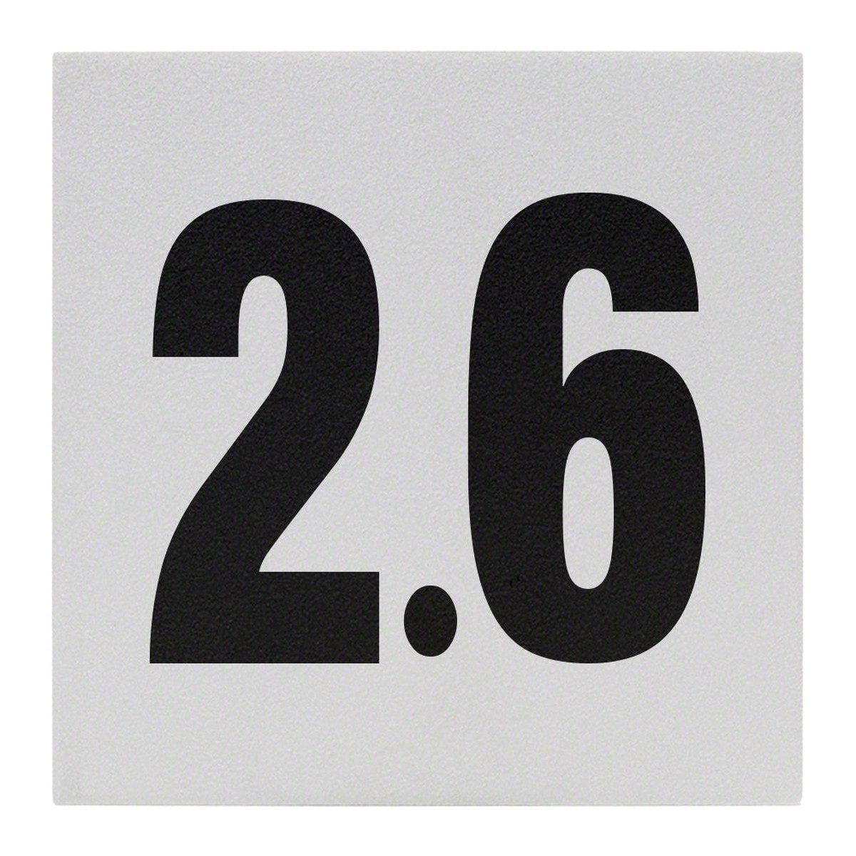 2.6 Ceramic Skid Resistant Tile Depth Marker 6 Inch x 6 Inch with 4 Inch Lettering