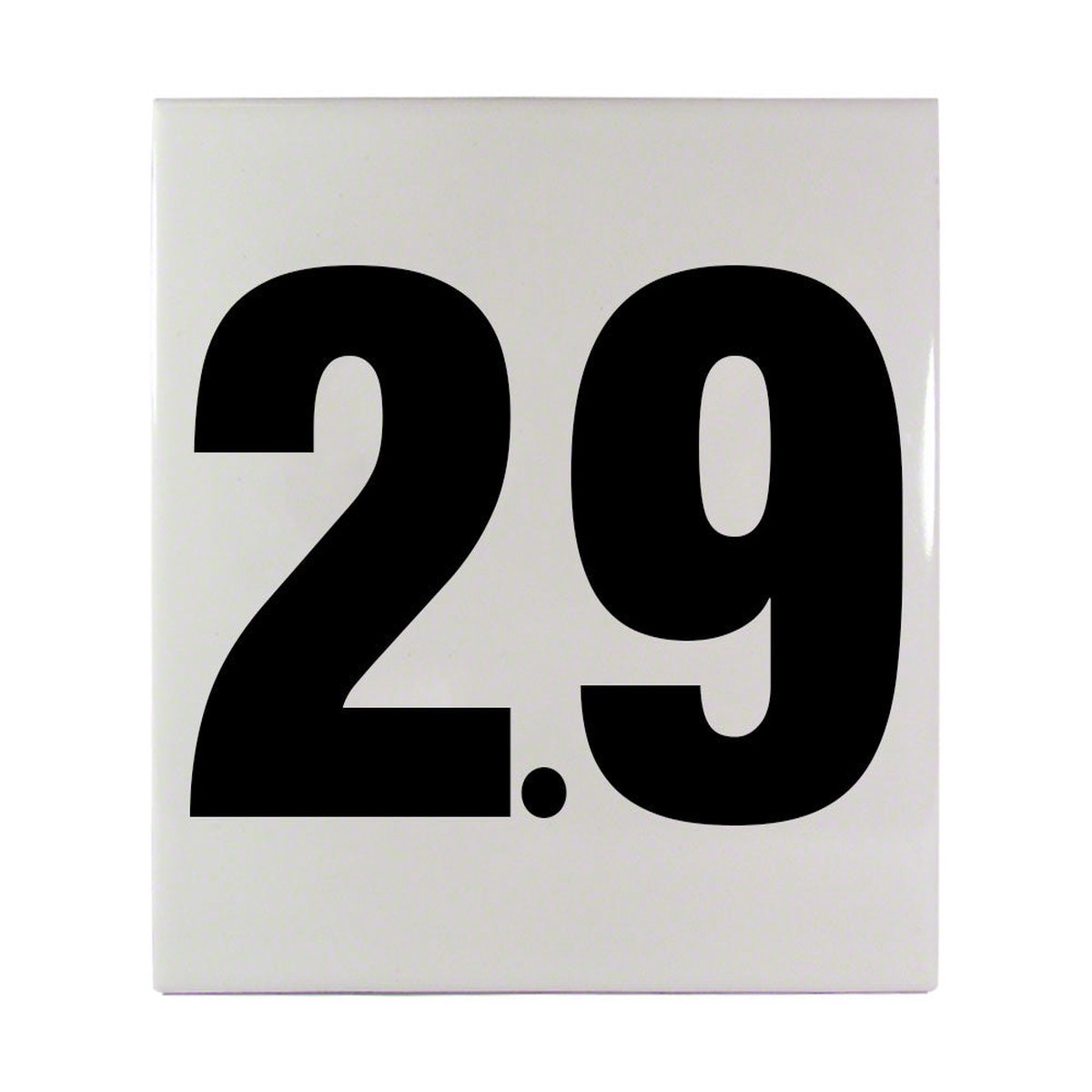 2.9 Ceramic Smooth Tile Depth Marker 6 Inch x 6 Inch with 4 Inch Lettering
